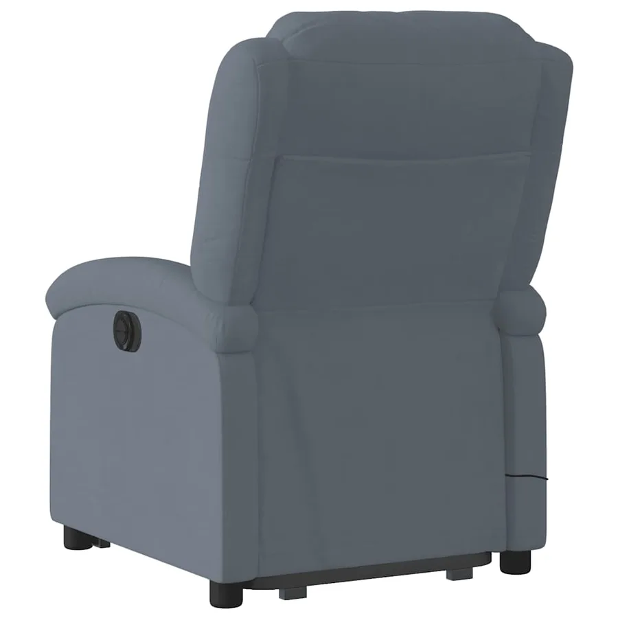Fauteuil de massage inclinable Gris foncé Velours - 5