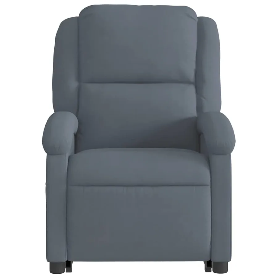 Fauteuil de massage inclinable Gris foncé Velours - 9