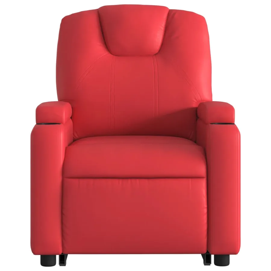Fauteuil inclinable de massage Rouge Similicuir - 9