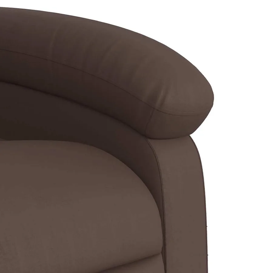 Fauteuil inclinable marron similicuir - 11