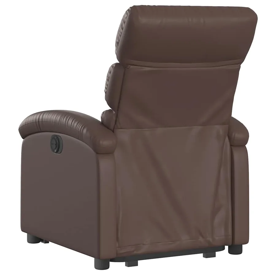 Fauteuil inclinable marron similicuir - 5