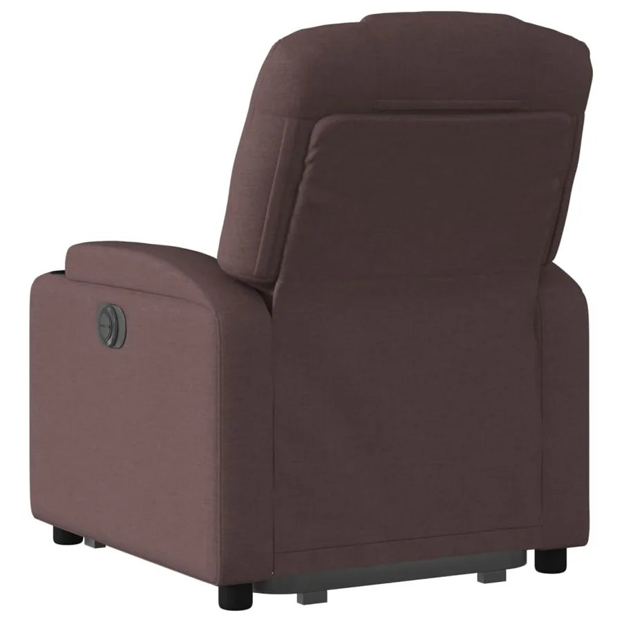 Fauteuil inclinable marron foncé tissu - 5