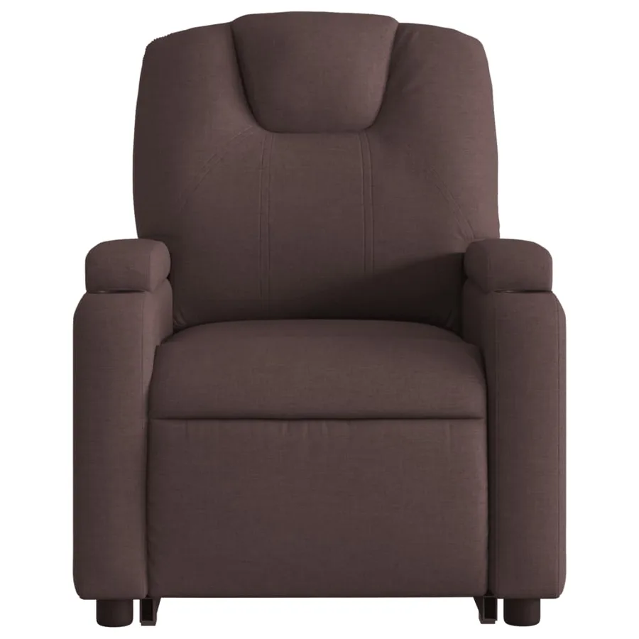 Fauteuil inclinable marron foncé tissu - 9