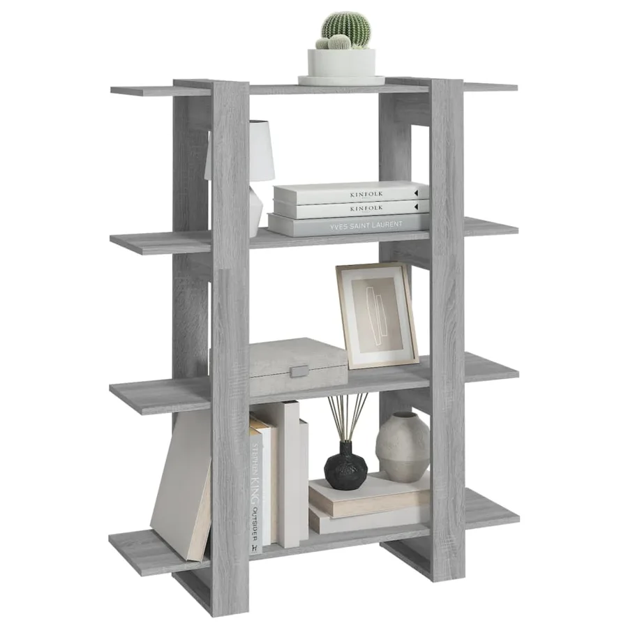 Bibliothèque/Séparateur de pièce Sonoma gris 100x30x123,5 cm - 5