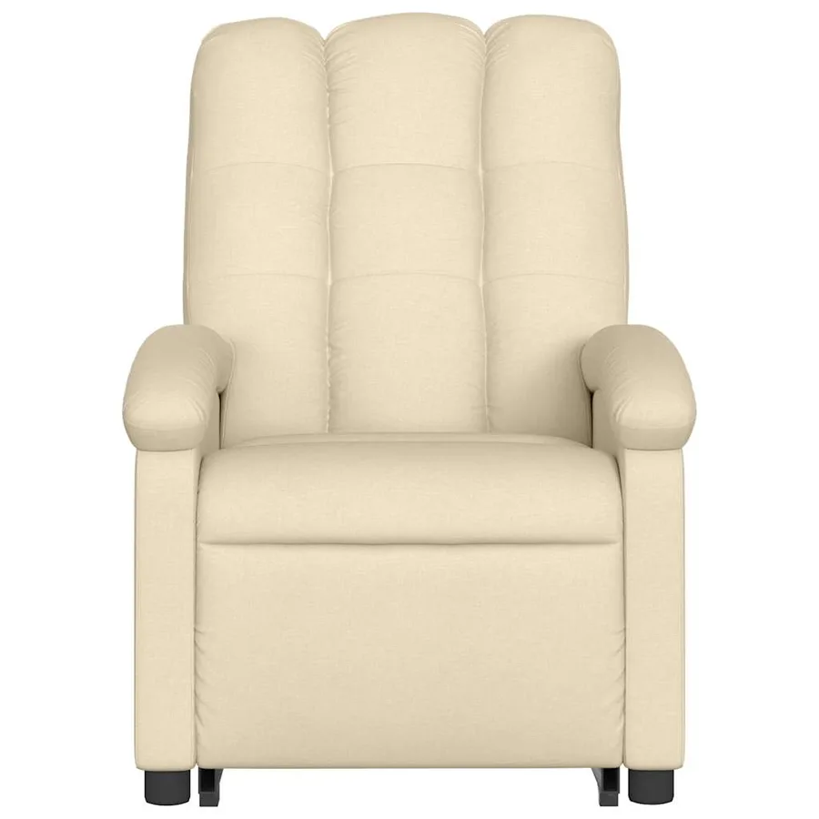 Fauteuil inclinable de massage Crème Tissu - 9