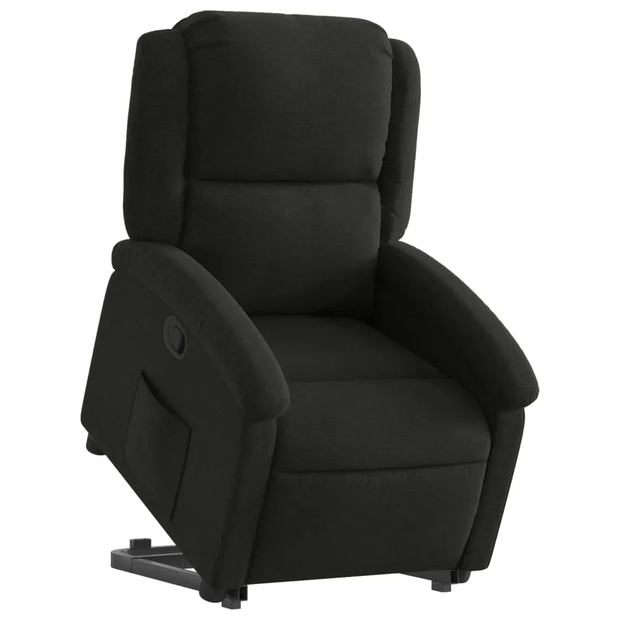 Fauteuil inclinable noir tissu - 3