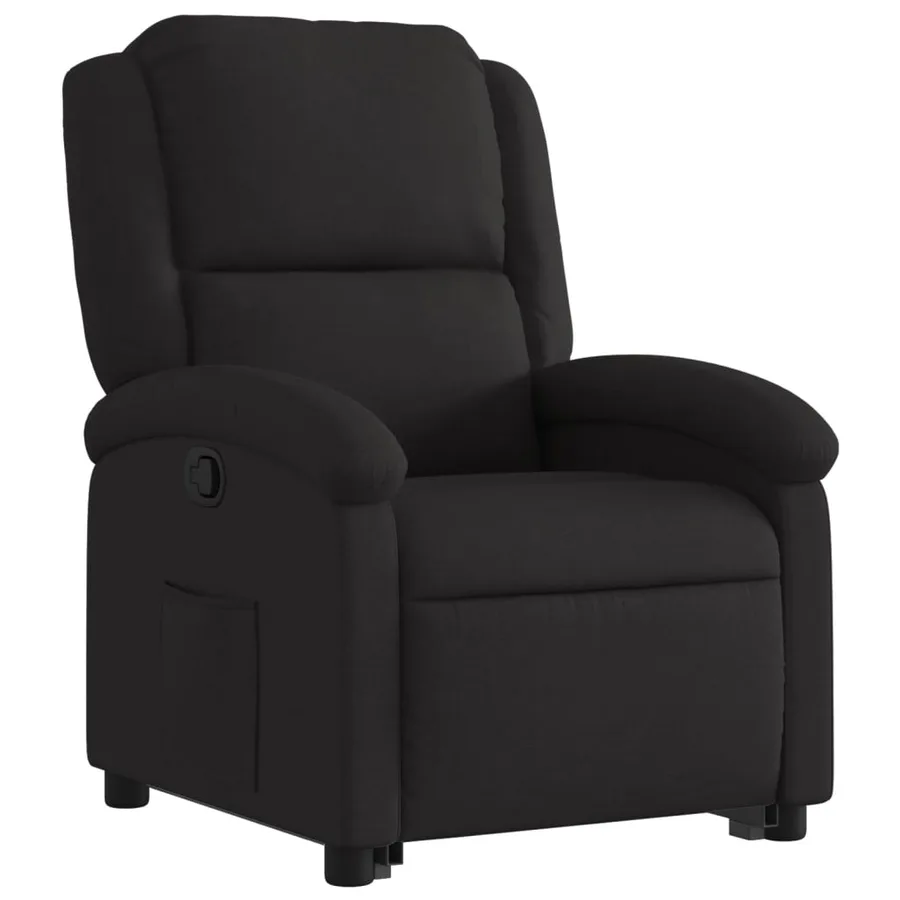 Fauteuil inclinable noir tissu - 4