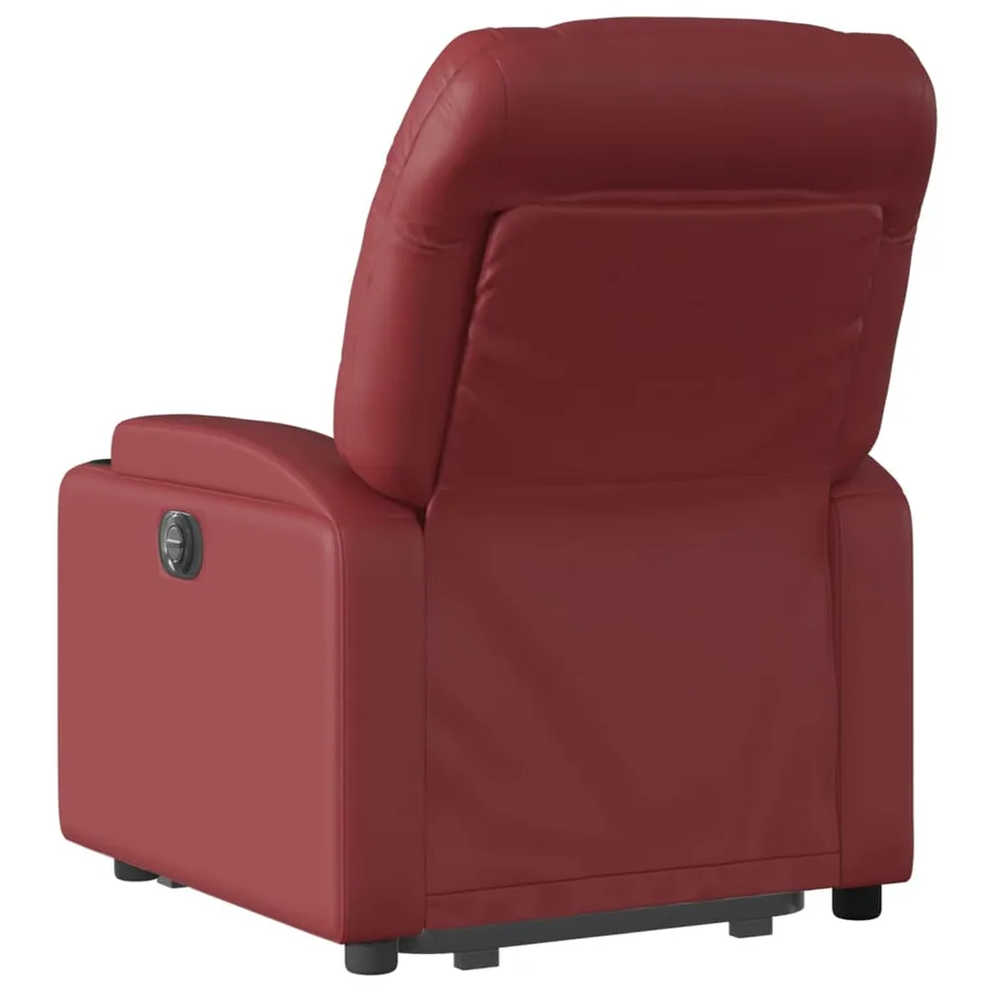 Fauteuil inclinable Rouge bordeaux Similicuir - 5