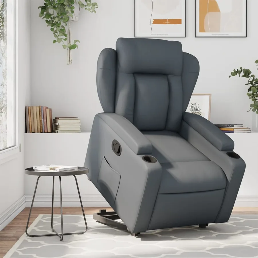 Fauteuil inclinable Gris Similicuir - 16