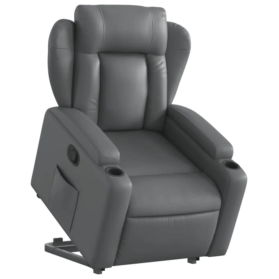 Fauteuil inclinable Gris Similicuir - 3