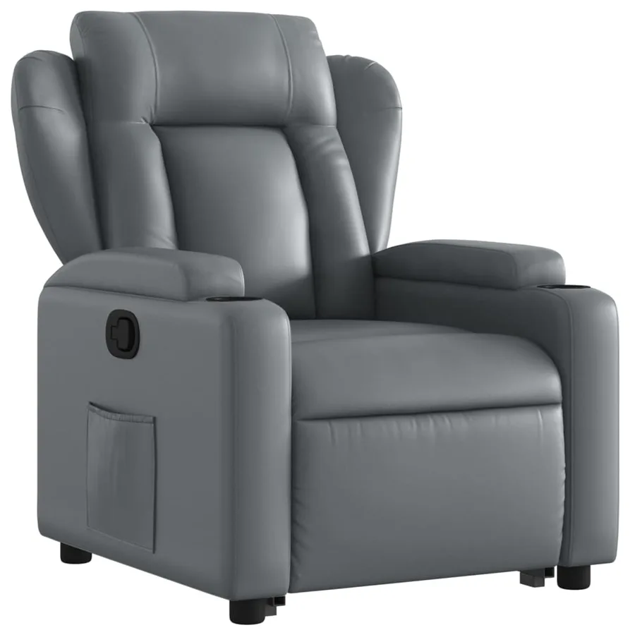 Fauteuil inclinable Gris Similicuir - 4