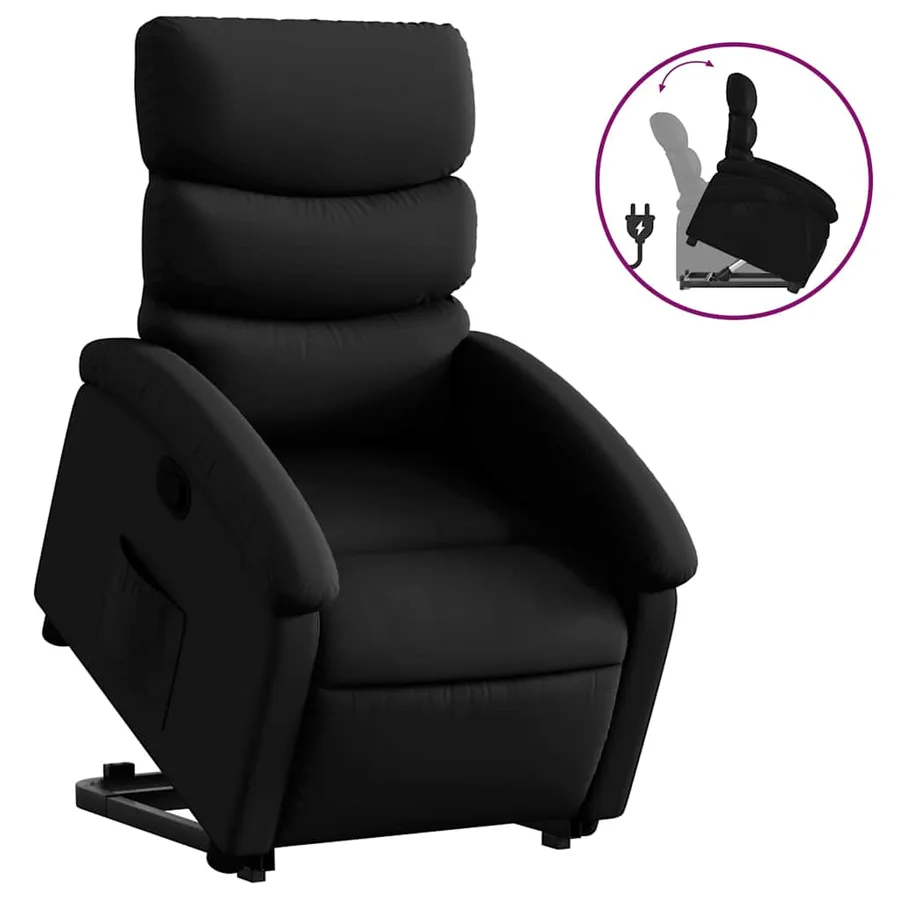 Fauteuil inclinable Noir Similicuir - 2
