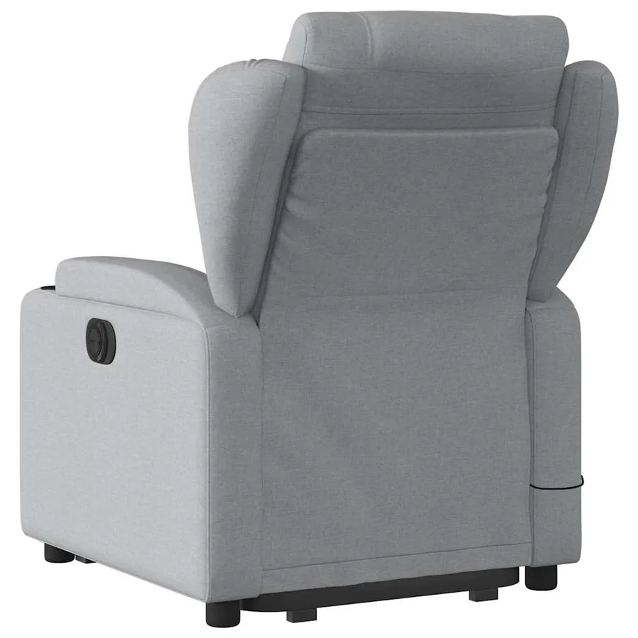 Fauteuil de massage inclinable Gris clair Tissu - 5