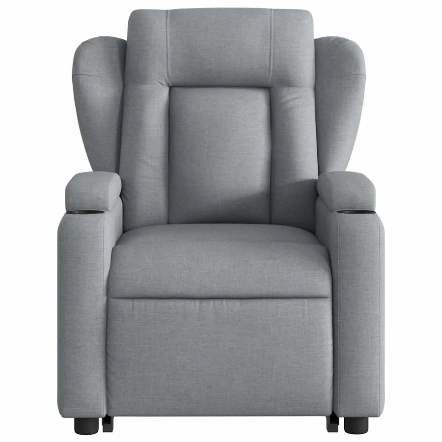 Fauteuil de massage inclinable Gris clair Tissu - 9