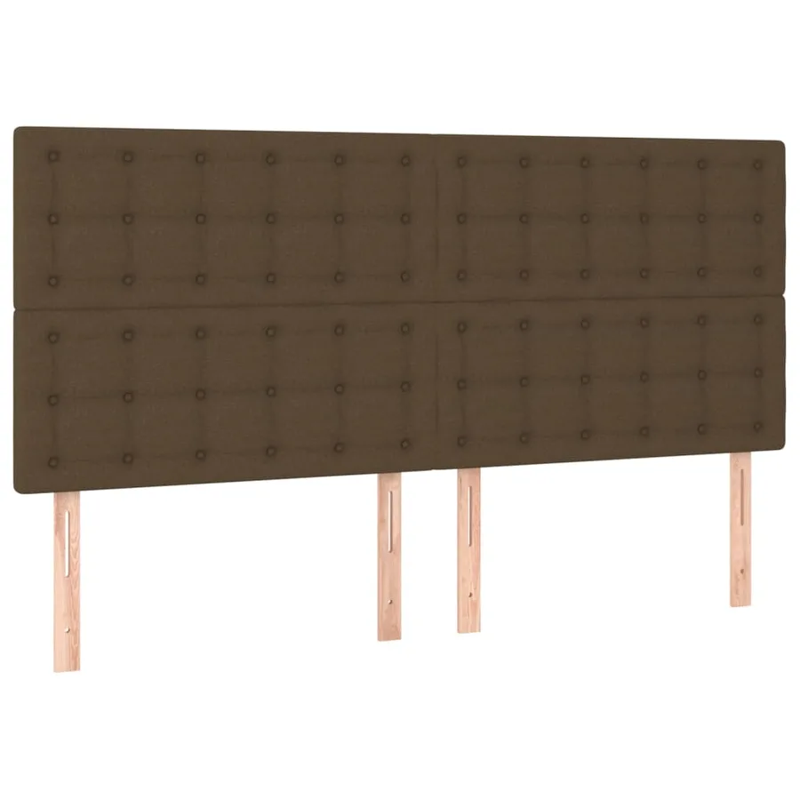 Sommier à lattes de lit avec matelas Marron foncé 200x200 cm - 6