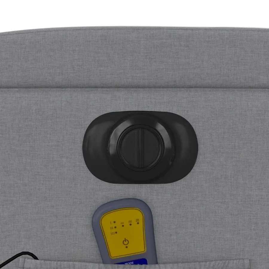 Fauteuil inclinable de massage électrique Gris clair Tissu - 13