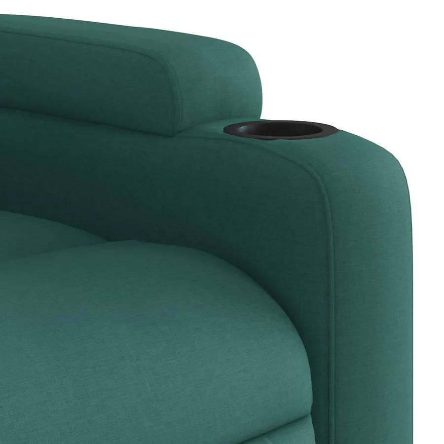 Fauteuil inclinable de massage électrique Vert foncé Tissu - 12