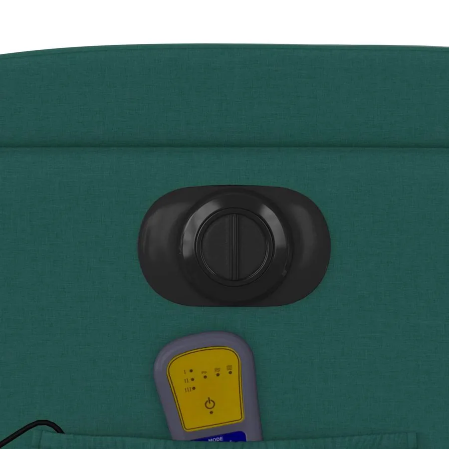 Fauteuil inclinable de massage électrique Vert foncé Tissu - 13