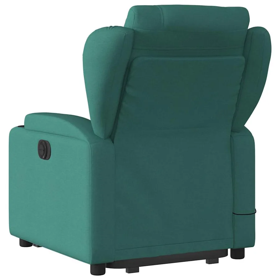 Fauteuil inclinable de massage électrique Vert foncé Tissu - 5