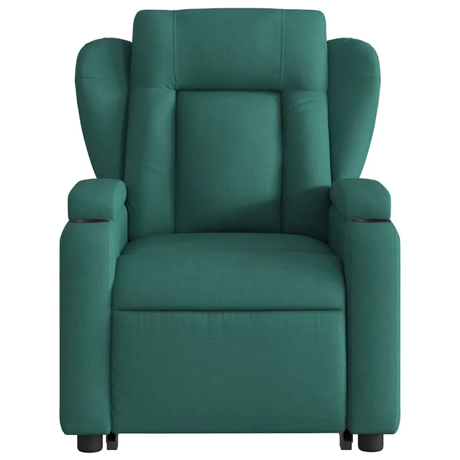 Fauteuil inclinable de massage électrique Vert foncé Tissu - 9