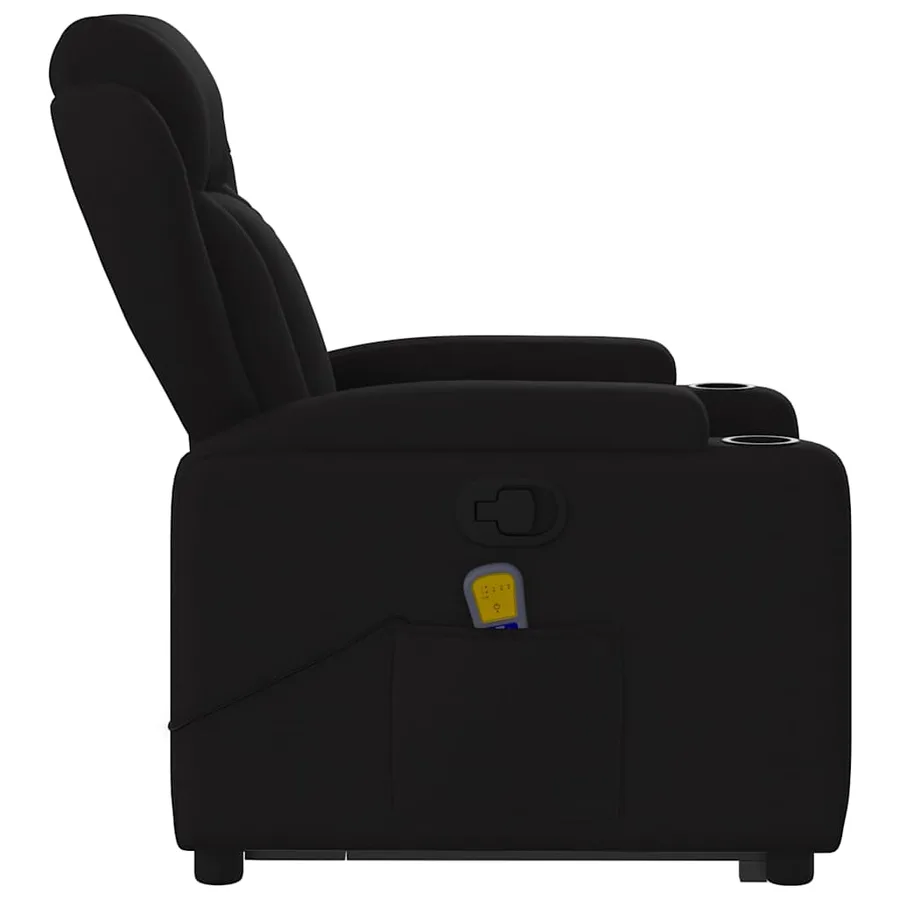Fauteuil de massage inclinable Noir Tissu - 10