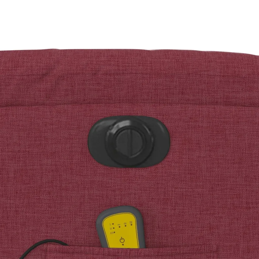 Fauteuil inclinable de massage électrique Rouge bordeaux Tissu - 13