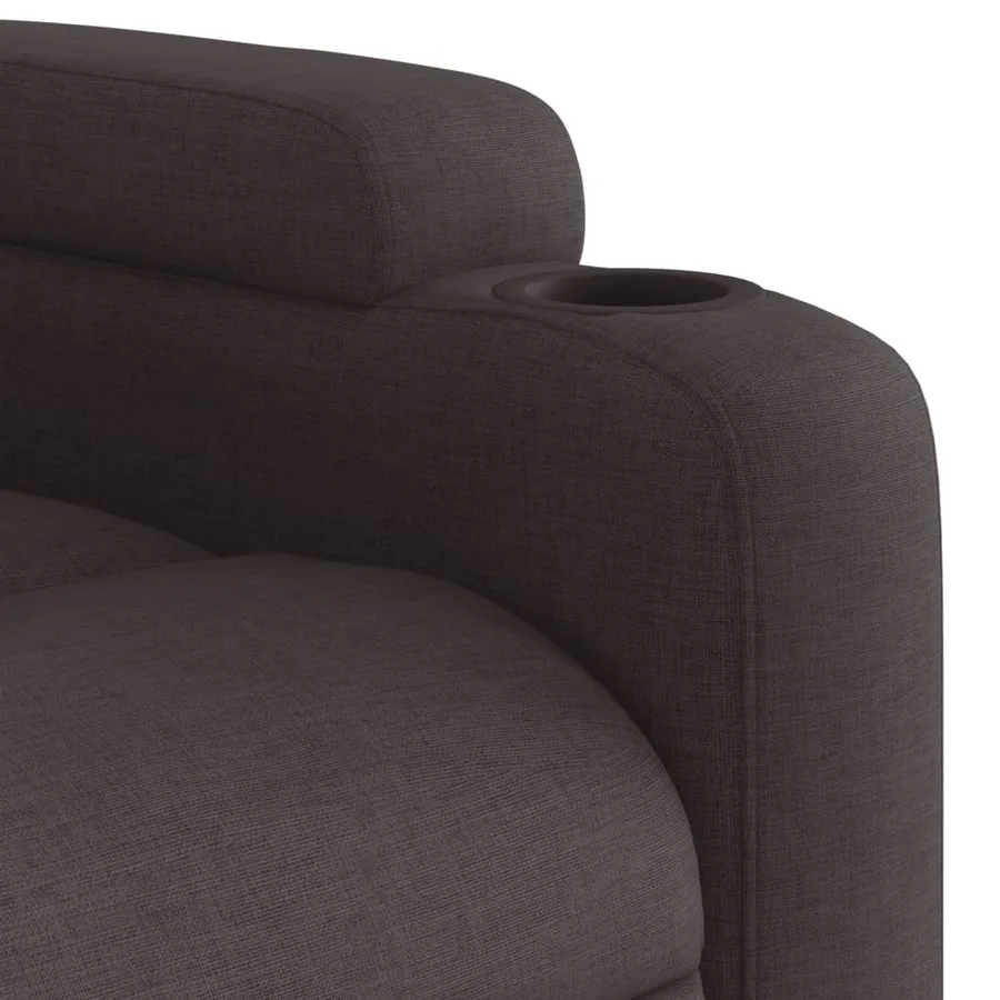 Fauteuil inclinable marron foncé tissu - 11