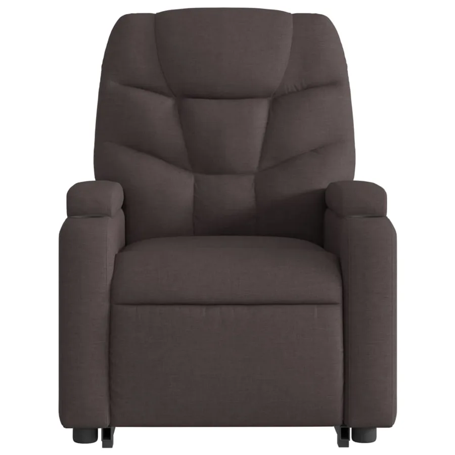 Fauteuil inclinable marron foncé tissu - 9