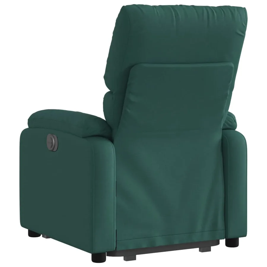 Fauteuil inclinable électrique vert foncé tissu - 5