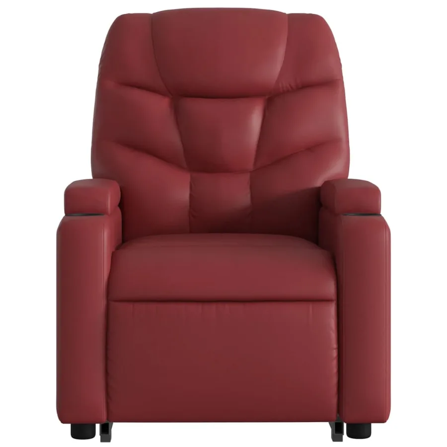 Fauteuil inclinable de massage Rouge bordeaux Similicuir - 9