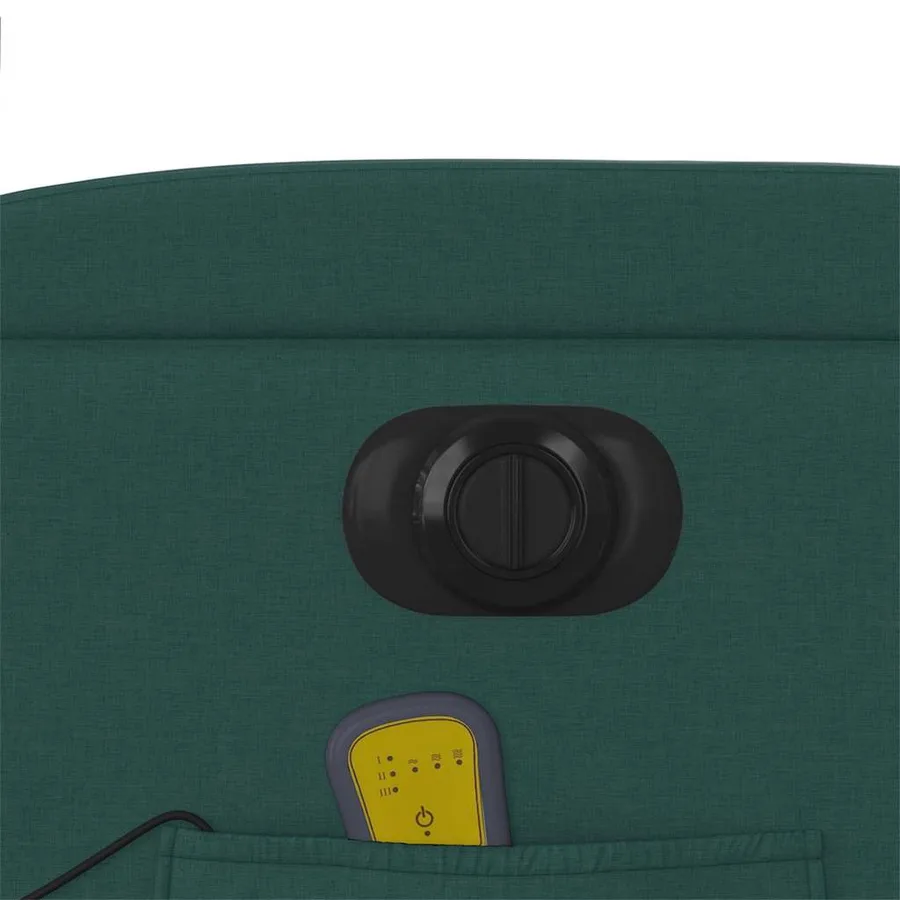 Fauteuil inclinable de massage électrique Vert foncé Tissu - 13