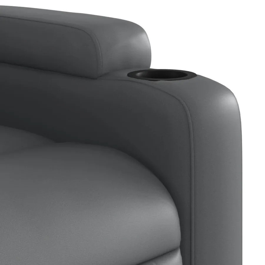 Fauteuil inclinable de massage Gris Similicuir - 11