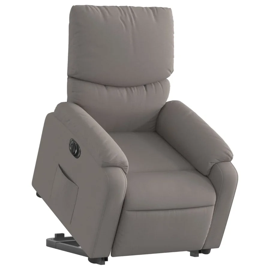 Fauteuil inclinable électrique taupe tissu - 3
