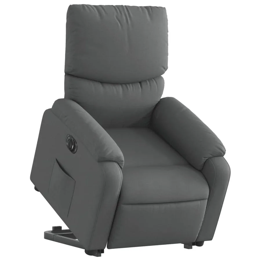Fauteuil inclinable électrique gris foncé tissu - 3