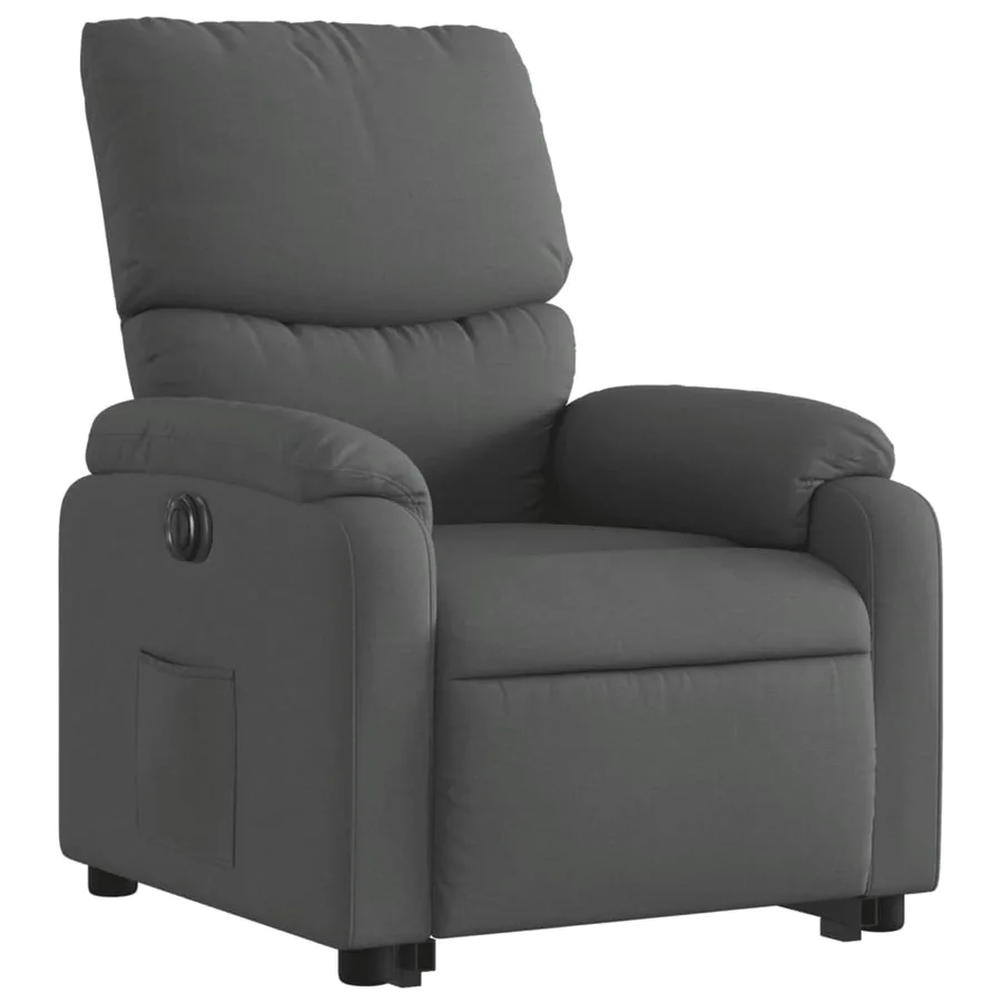 Fauteuil inclinable électrique gris foncé tissu - 4