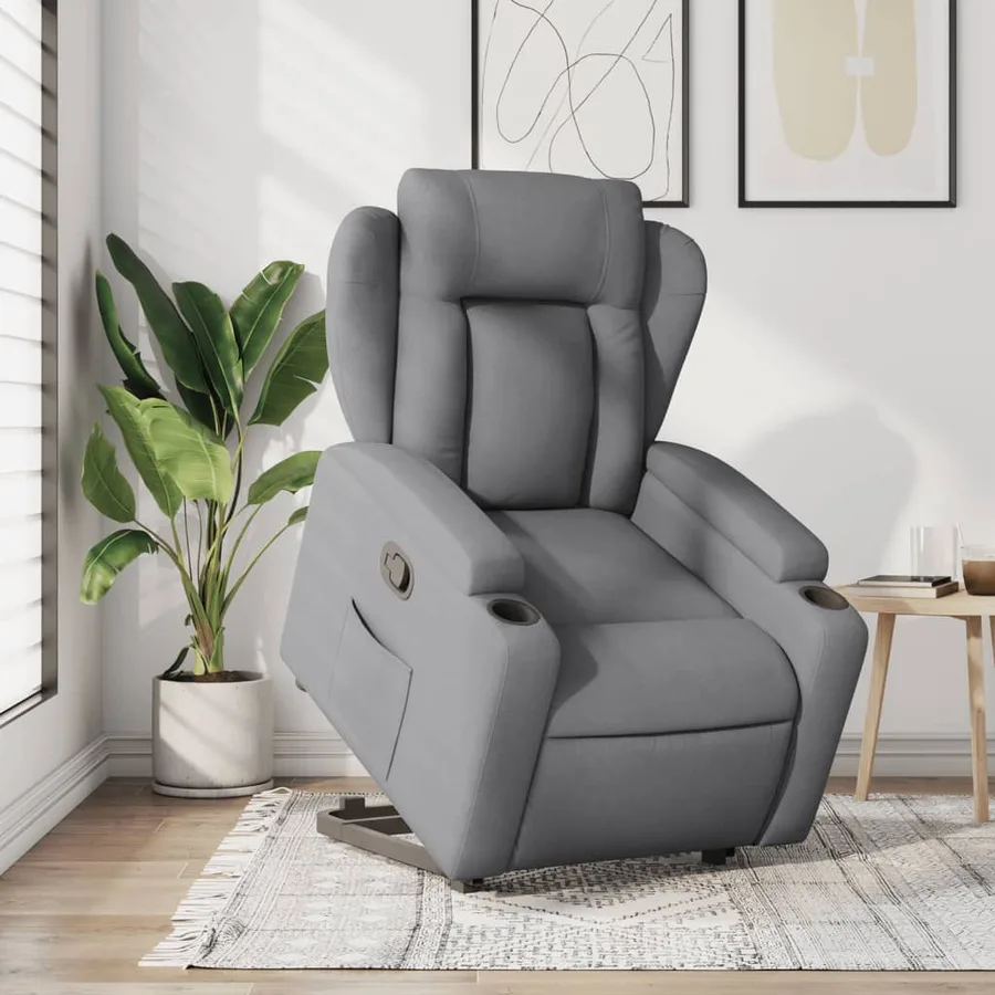 Fauteuil inclinable Gris clair Tissu - 16