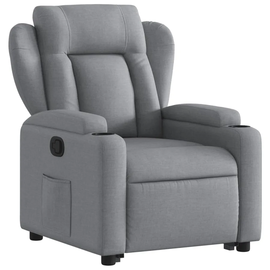 Fauteuil inclinable Gris clair Tissu - 4