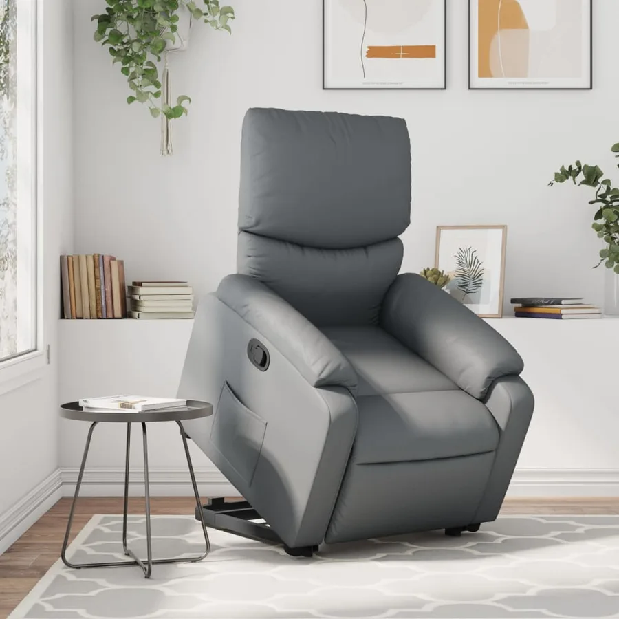 Fauteuil inclinable Gris Similicuir - 16