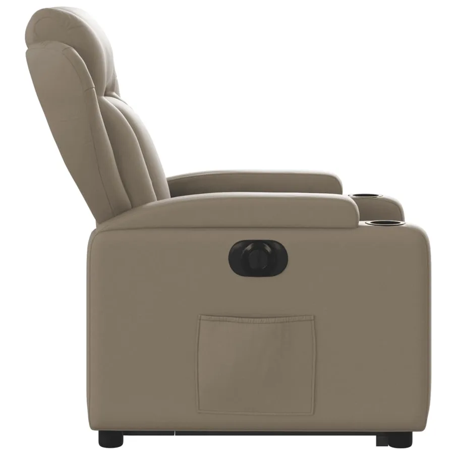 Fauteuil inclinable électrique cappuccino similicuir - 10
