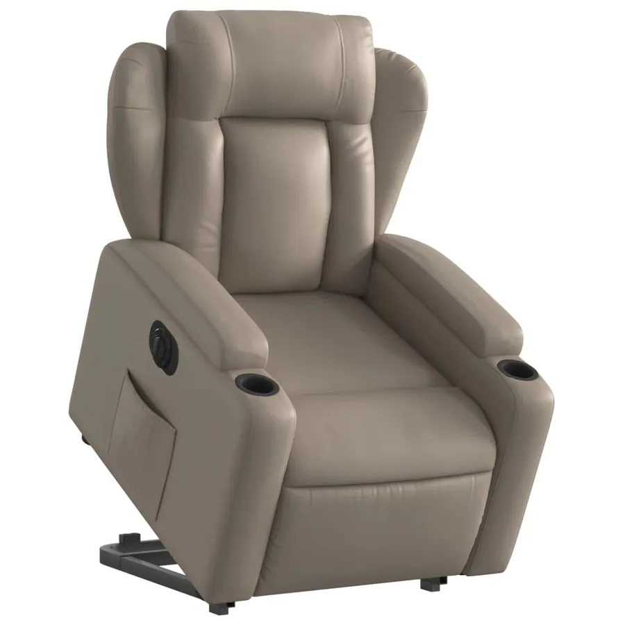 Fauteuil inclinable électrique cappuccino similicuir - 3