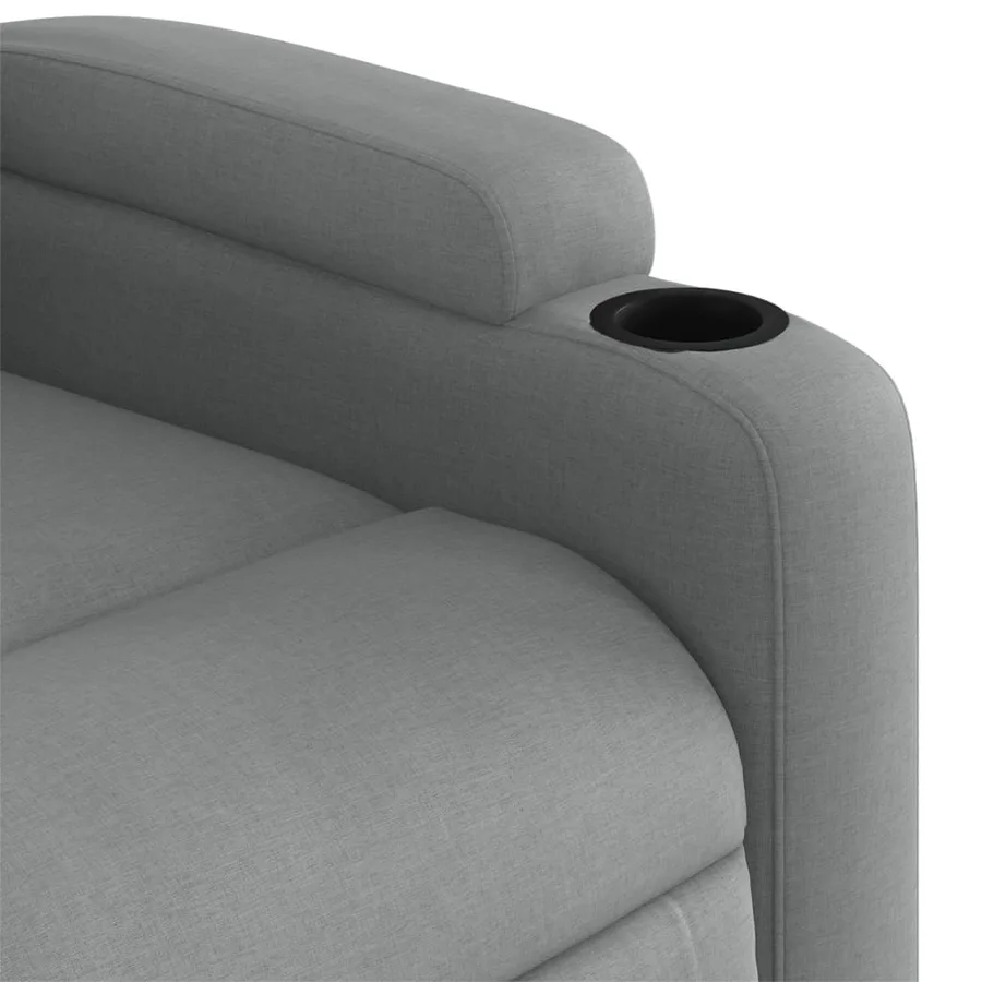 Fauteuil inclinable de massage électrique Gris clair Tissu - 12