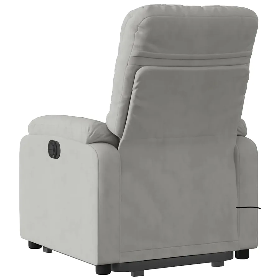 Fauteuil inclinable de massage électrique gris clair - 5