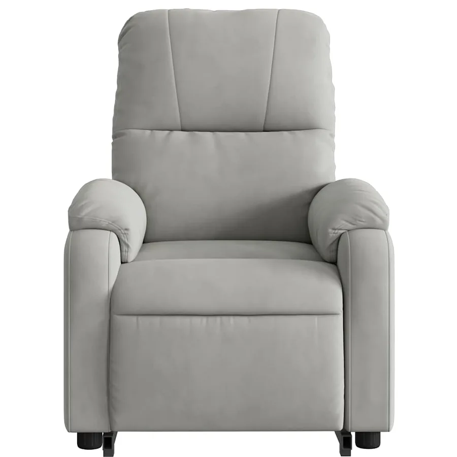 Fauteuil inclinable de massage électrique gris clair - 9