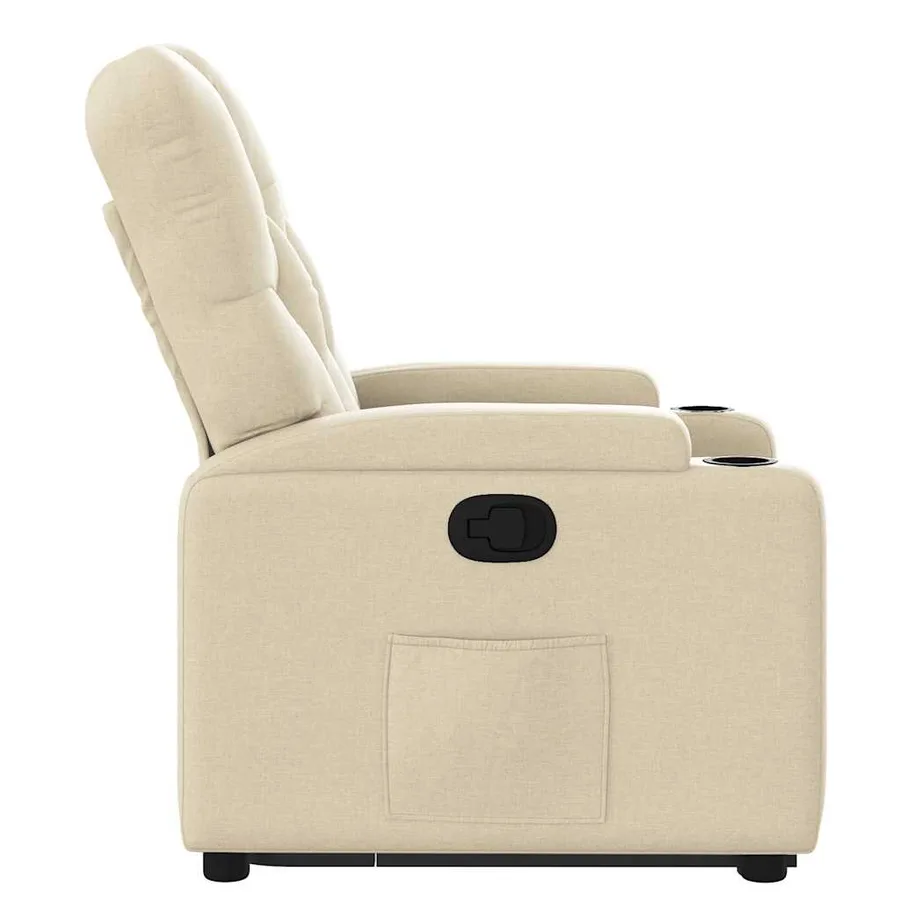 Fauteuil inclinable Crème Tissu - 10