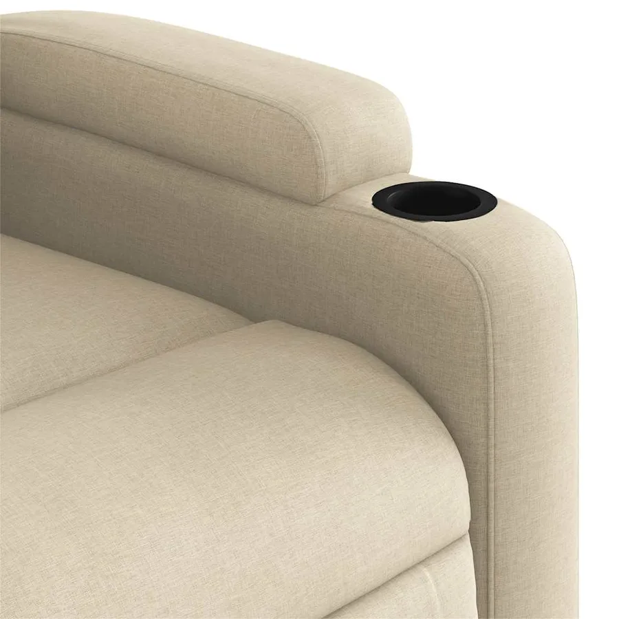 Fauteuil inclinable Crème Tissu - 11