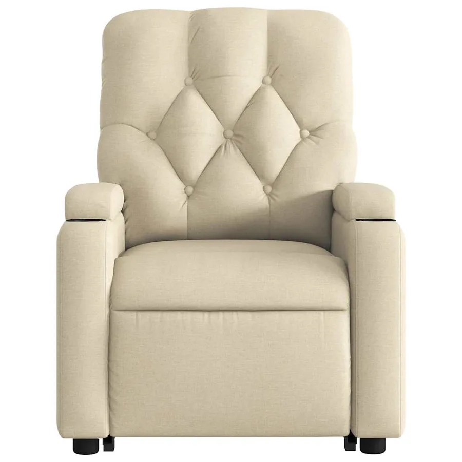 Fauteuil inclinable Crème Tissu - 9