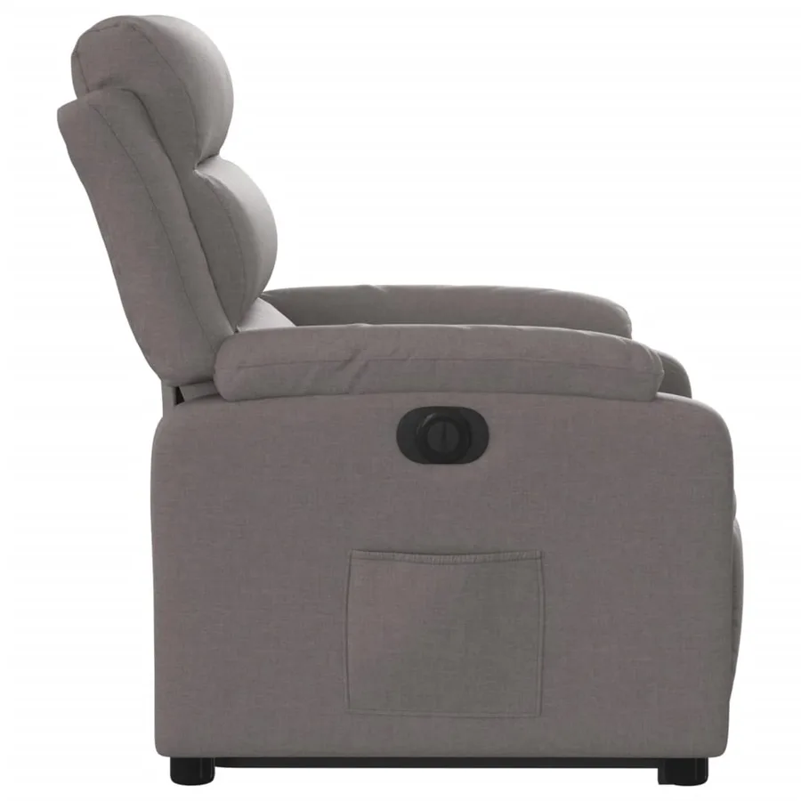 Fauteuil inclinable électrique taupe tissu - 10