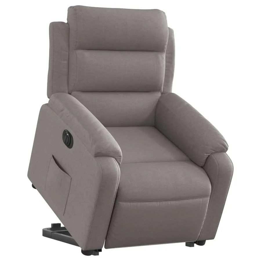 Fauteuil inclinable électrique taupe tissu - 3