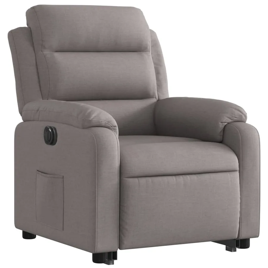 Fauteuil inclinable électrique taupe tissu - 4