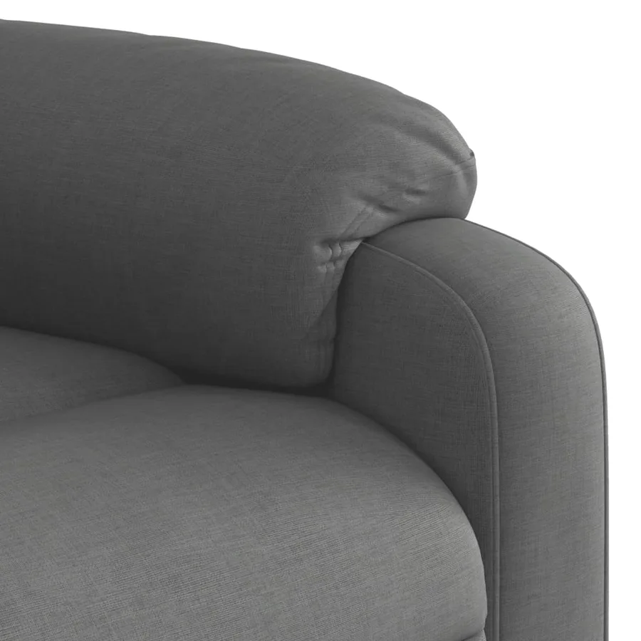 Fauteuil de massage inclinable Gris foncé Tissu - 10